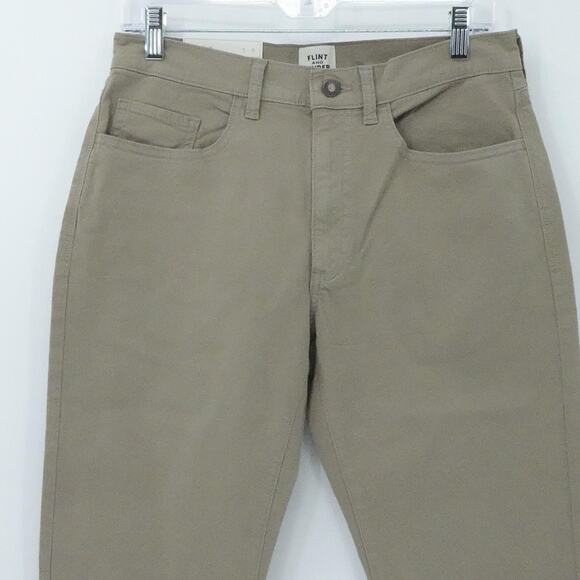 Flint and Tinder Pants Mens 30x32 Khaki Slim Fit Stretch 5-Pocket Casual Preppy - Picture 4 of 15